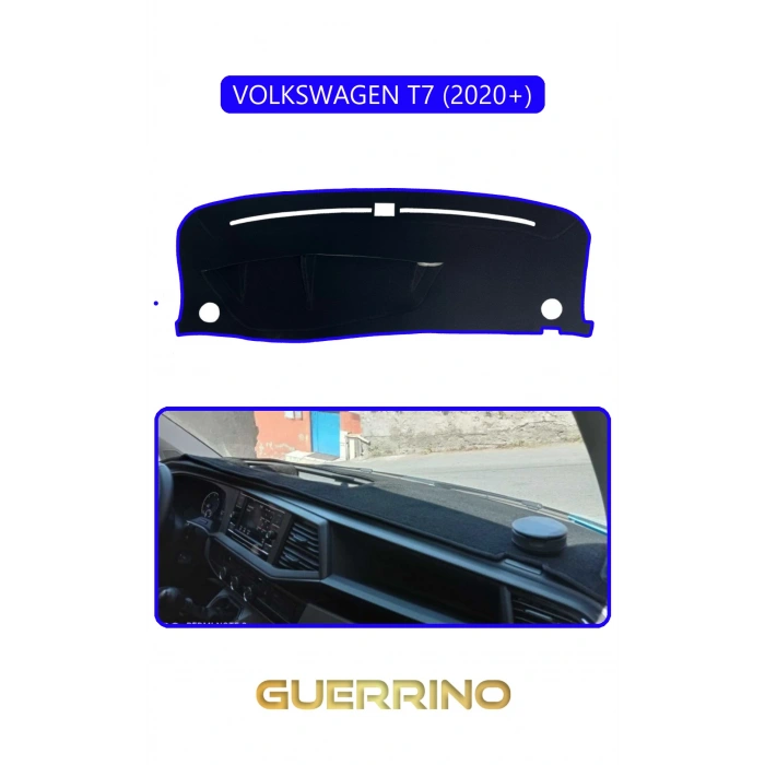 VOLKSWAGEN T7 (2020+)TORPİDO KORUMA HALISI MAVİ KENAR