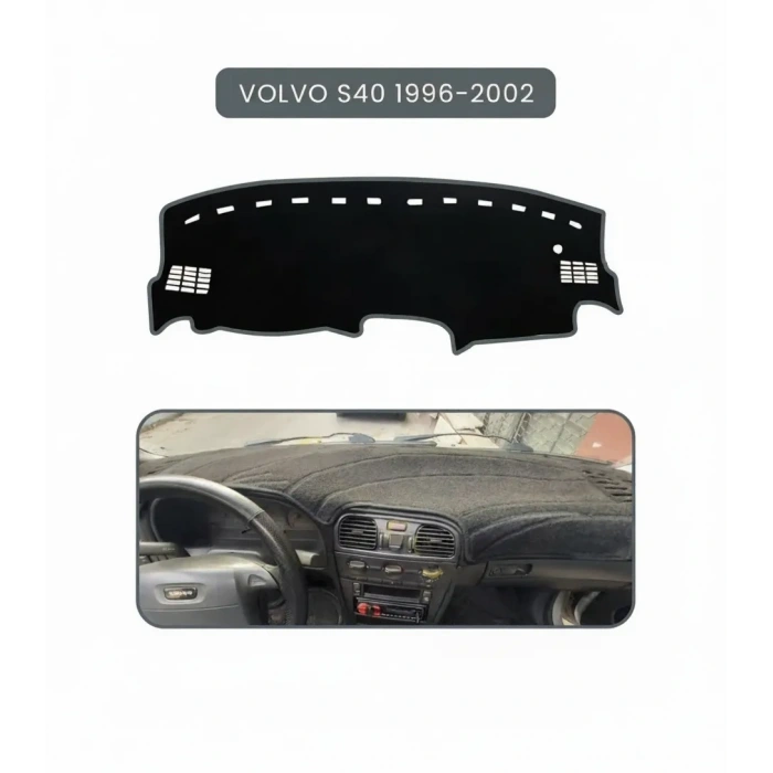 VOLVO S40 (1996-2002)TORPİDO KORUMA HALISI GRİ KENAR