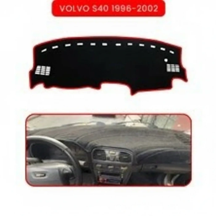 VOLVO S40 (1996-2002)TORPİDO KORUMA HALISI KIRMIZI KENAR