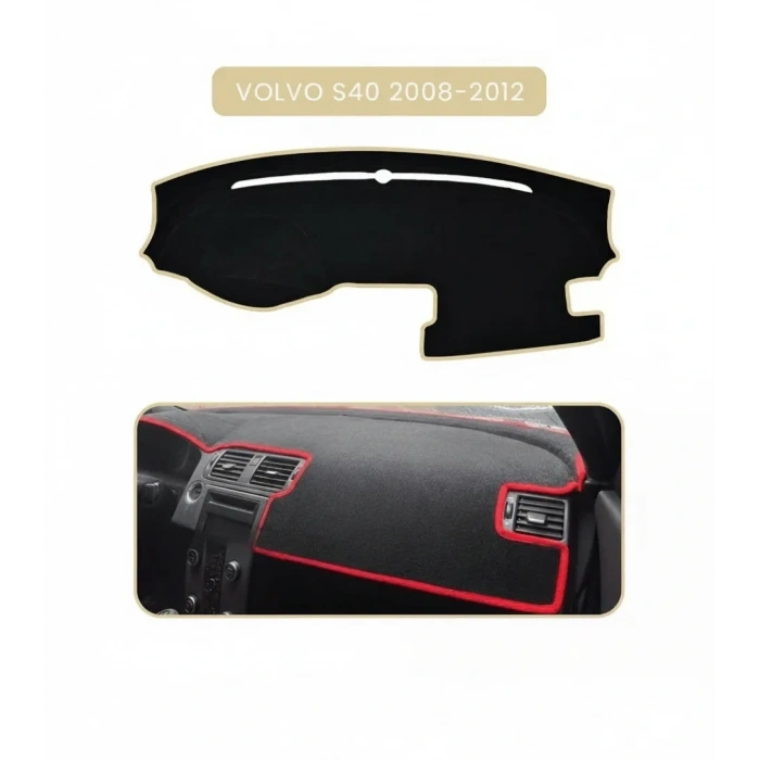VOLVO S40 (2008-2012)TORPİDO KORUMA HALISI BEJ KENAR