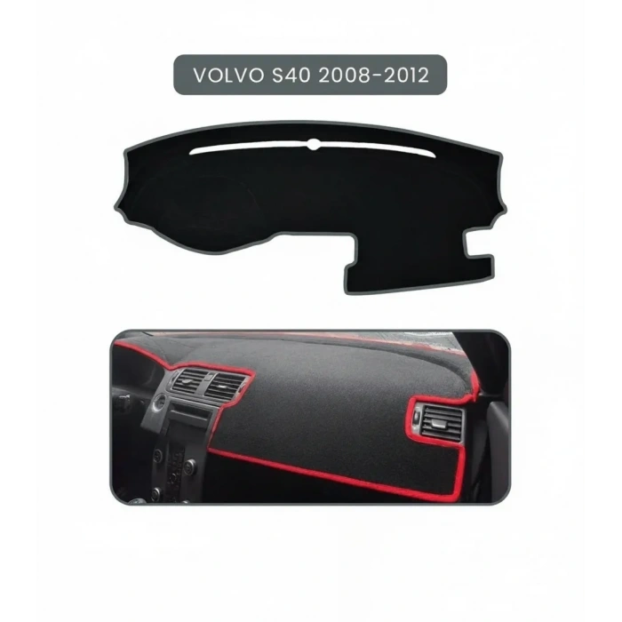 VOLVO S40 (2008-2012)TORPİDO KORUMA HALISI GRİ KENAR