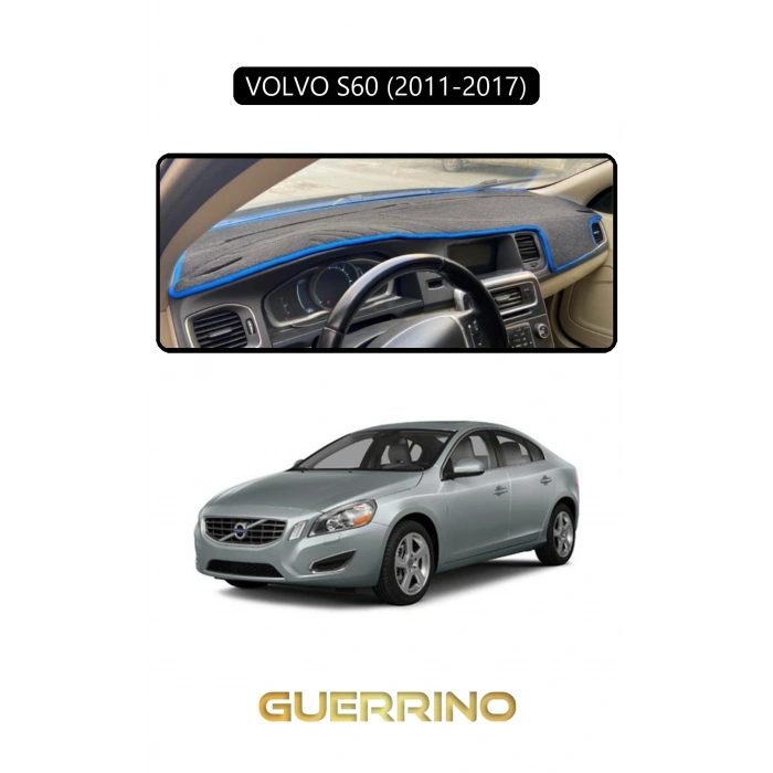 VOLVO S60 (2011-2017)TORPİDO KORUMA HALISI SİYAH KENAR
