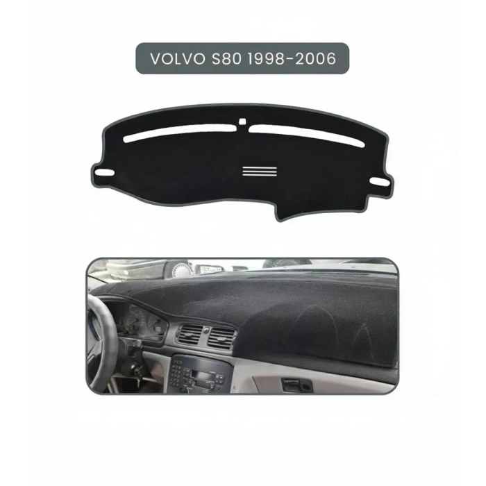 VOLVO S80 (1998-2006)TORPİDO KORUMA HALISI GRİ KENAR