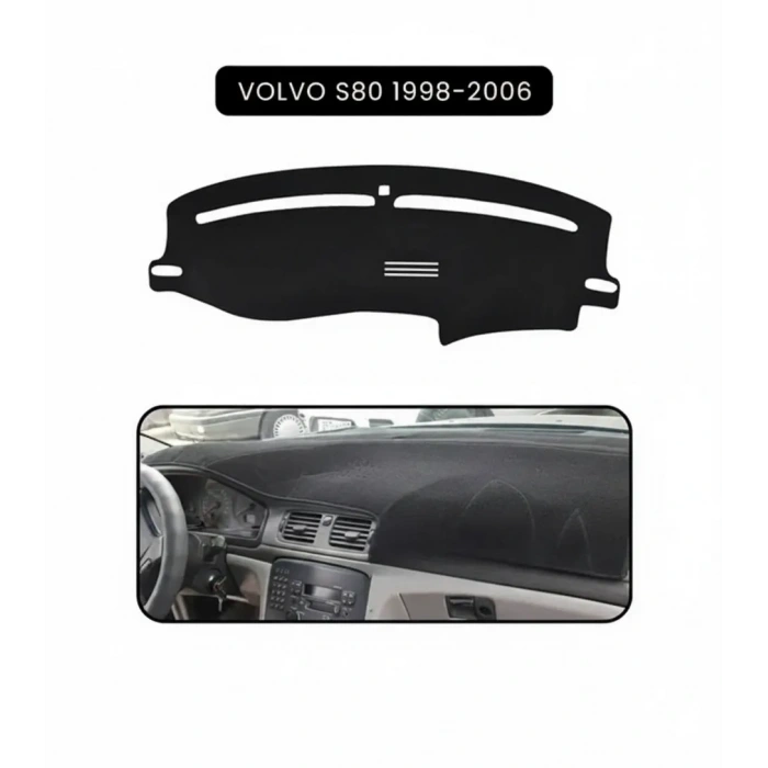 VOLVO S80 (1998-2006)TORPİDO KORUMA HALISI SİYAH KENAR