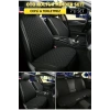 Araba Terletmez Ergonomik Koltuk Minderi (7 PARÇA) - 5 Koltuk Tam Set Siyah Siyah