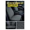 Toyota Hilux 2014 Sonrası Terletmez Kaymaz Keten Oto Minder Kılıf Komple Set ( 7 Parça ) Gri