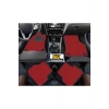 HYUNDAİ SANTAFE CM 2006-2012 -7KİŞİLİK  Kırmızı Halı Siyah Kenar Petek Topuk
