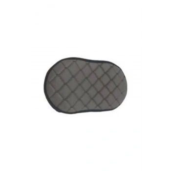 Araba Kol Dayama Örtüsü Oval Gri Deri Gri Desen