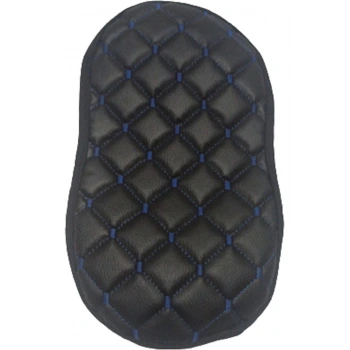 Kol Dayama Örtüsü Oval Siyah Deri Mavi Desen