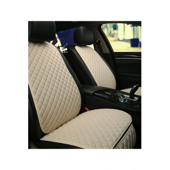 NAZOTO Araba Koltuk Minderi Kumaş Ikili Koltuk Minderi Terletmez Ergonomik Bej Bej