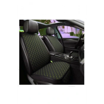 NAZOTO Araba Koltuk Minderi Kumaş Ikili Koltuk Minderi Terletmez Ergonomik Siyah Sarı