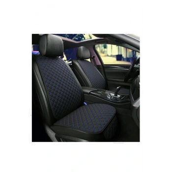 NAZOTO Araba Koltuk Minderi Kumaş Ikili Koltuk Minderi Terletmez Ergonomik Siyah Mavi