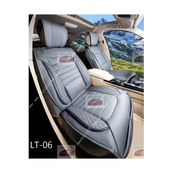 SPESIYAL Gri Deri ORTAPEDİK Araç Koltuk Kılıfı