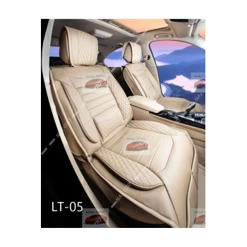 SPESIYAL Krem Deri ORTAPEDİK Araç Koltuk Kılıfı