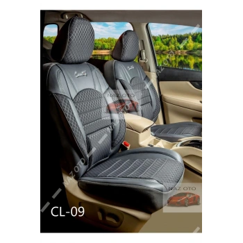 QUALİTY Petek Kumaş Füme Deri ORTAPEDİK Oto Kılıfı