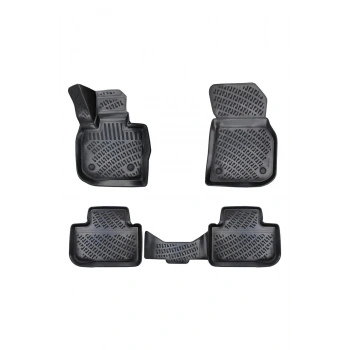 Bmw X3 2017 Sonrası 3D Siyah Kokusuz Havuzulu Paspas Takımı