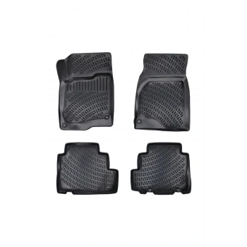 Chevrolet Aveo 2012 Sonrası 3D Siyah Kokusuz Havuzulu Paspas Takımı