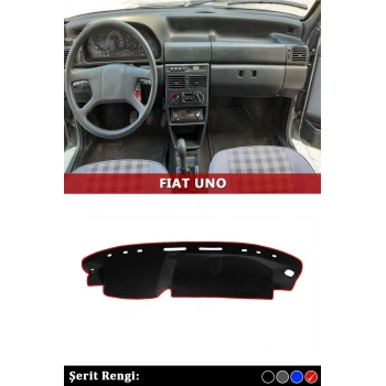 Fıat Uno 3d Torpido Kılıfı Panel Koruyucu Göğüs Kaplama - Kırmızı Şerit