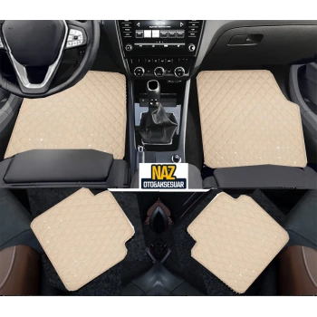 ALFA ROMEO 147  2001 - 2010 Uyumlu Bej Dikişli Bej Deri Paspas