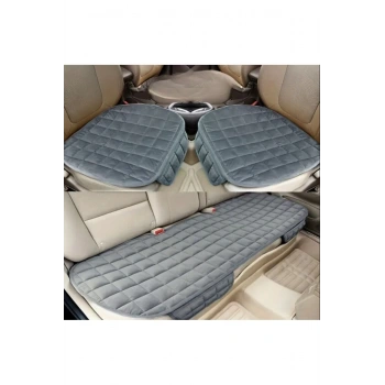 Araba Koltuk Soft Ortopedik Cepli Oto Kılıf- Minder Seti (3 parça) Antrasit
