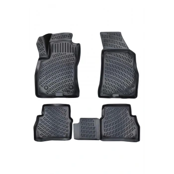 Fiat Doblo PANELVAN (2 Parça) 2000-2009 3D Siyah Kokusuz Havuzulu Paspas Takımı