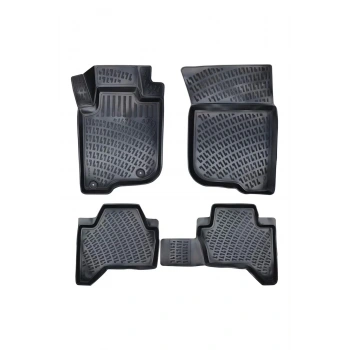 Fiat Fiorino PANELVAN (2 Parça) 2007 Sonrası 3D Siyah Kokusuz Havuzlu Paspas Takımı Uyumlu