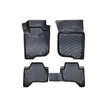 Fiat Pratico PANELVAN (2 Parça) 3D Siyah Kokusuz Havuzulu Paspas Takımı