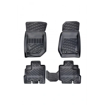 Jeep Compass 2017 Sonrası 3D Siyah Kokusuz Havuzulu Paspas Takımı