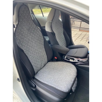 Mg Araç Uyumlu Koltuk Koruyucu Cepli Terletmez Kılıf Minder Seti gri