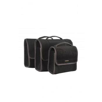 Mini-Midi-Maxi 3lü Bagaj Çantası Seti, Kenar Renk Gri