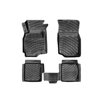 Mitsubishi Lancer 2001-2007 Uyumlu 3D Siyah Kokusuz Havuzulu Paspas Takımı