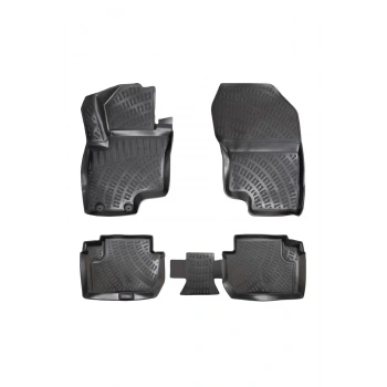 Mitsubishi Outlander Hybrit 2019 Sonrası Uyumlu 3D Siyah Kokusuz Havuzulu Paspas Takımı