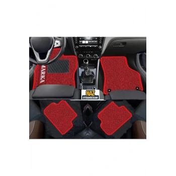 NİSSAN X-Trail T30 2000-2007 Kırmızı Halı Kırmızı Kenar Petek Topuk