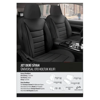 Opel Mokka Koltuk Kılıfı Jet Deri Siyah
