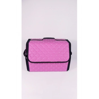 Pembe Renk Deri Kapitone Bagaj Düzenleyici Organizer