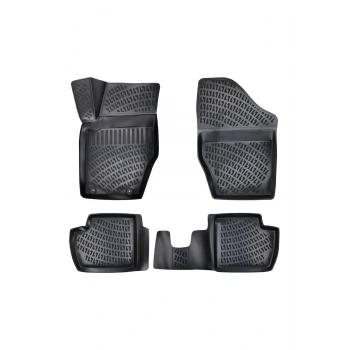 Peugeot 308 2008-2013 3D Siyah Kokusuz Havuzulu Paspas Takımı