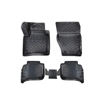 Porsche Cayenne 2018 Sonrası 3D Siyah Kokusuz Havuzulu Paspas Takımı