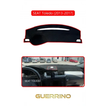 SEAT Toledo (2013-2017)TORPİDO KORUMA HALISI KIRMIZI KENAR
