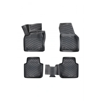 Skoda Octavia 2004-2013 3D Siyah Kokusuz Havuzulu Paspas Takımı