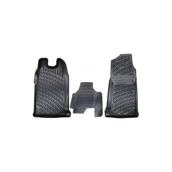 Transit 2000-2014 Uyumlu 3D Siyah Kokusuz Havuzlu Paspas Takımı