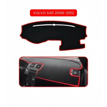 VOLVO S40 (2008-2012)TORPİDO KORUMA HALISI KIRMIZI KENAR