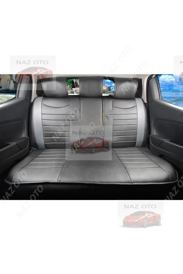 SPESIYAL Siyah Beyaz Deri ORTAPEDİK Araç Koltuk Kılıfı