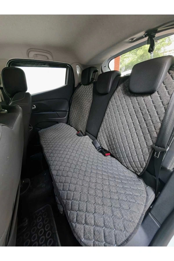 Araba Oto 7 Li Keten Koltuk Minderi (7 PARÇA) - 5 Koltuk Tam Set - Su Geçirmez -keten-minder