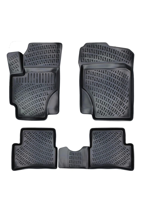 Hyundai Accent ERA 2006 -2012 3D Siyah Kokusuz Havuzulu Paspas Takımı