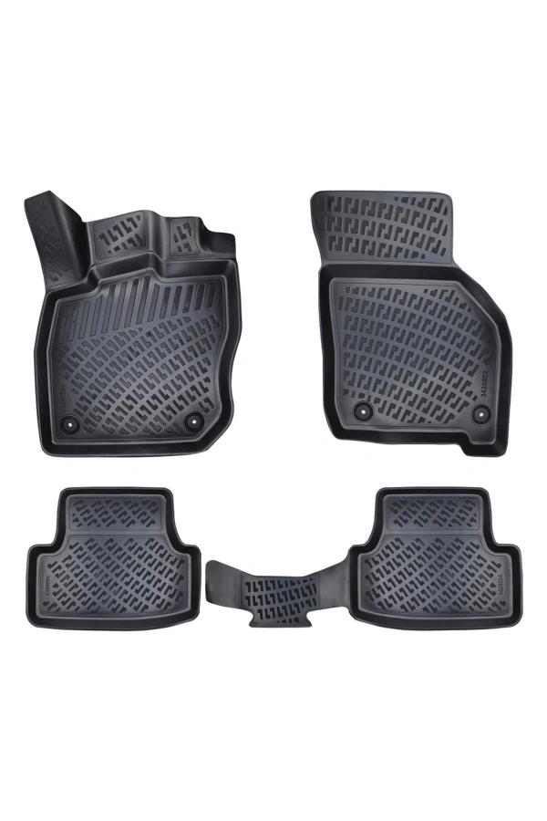 Volkswagen Touareg 2018 Sonrası 3D Siyah Kokusuz Havuzulu Paspas Takımı