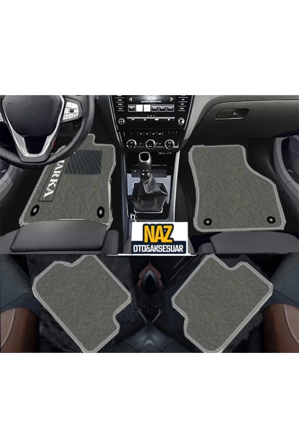 FORD ECOSPORT 2016 +  Gri Halı Gri Kenar Petek Topuk