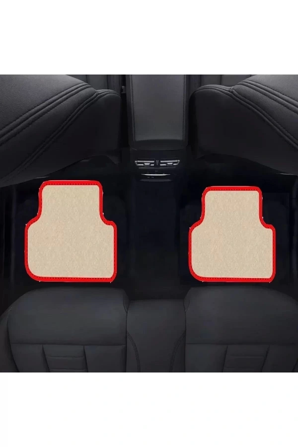 FORD ECOSPORT 2016 +   Bej Halı Kırmızı Kenar  Petek Topuk