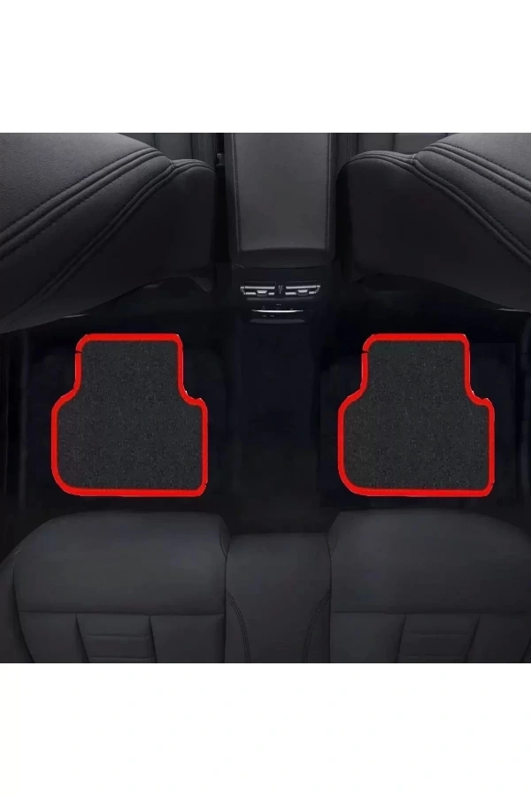 FORD ECOSPORT 2016 +   Siyah Halı Kırmızı Kenar Petek Topuk