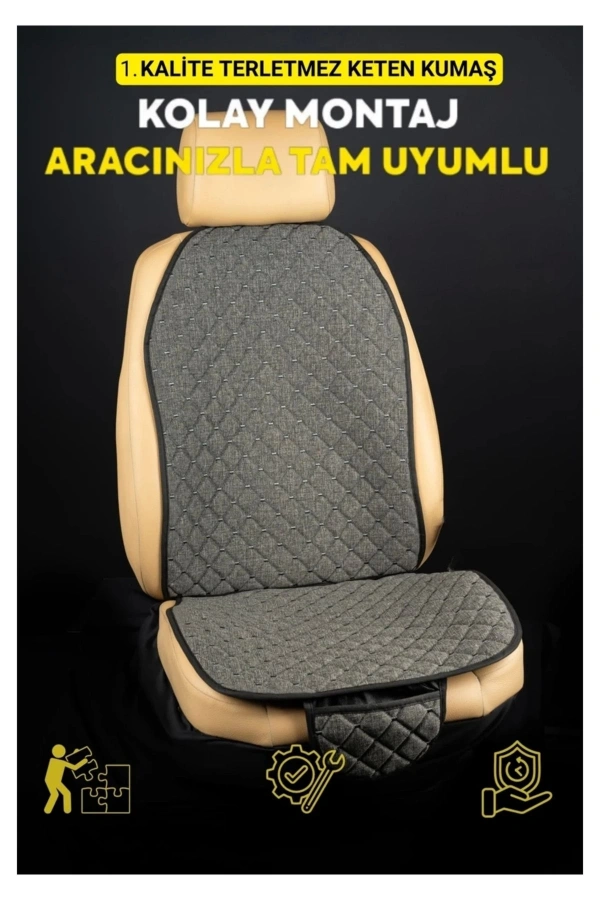 Kia Sorento 2002-2009Terletmez Kaymaz Keten Oto Minder Kılıf Komple Set ( 7 Parça ) Füme