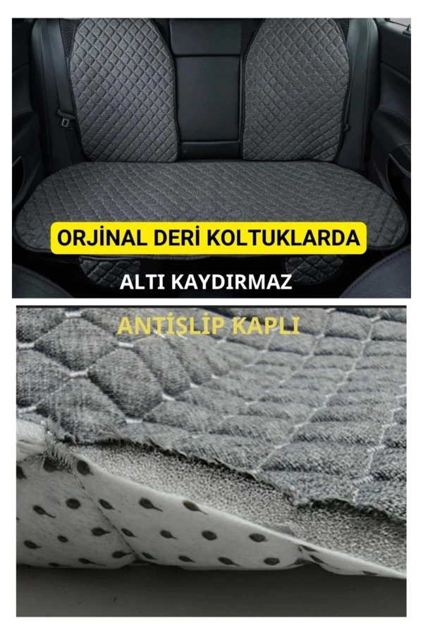 OPEL CORSA C 2000-2004 TEK KAPITerletmez Kaymaz Keten Oto Minder Kılıf Komple Set ( 7 Parça ) Gri